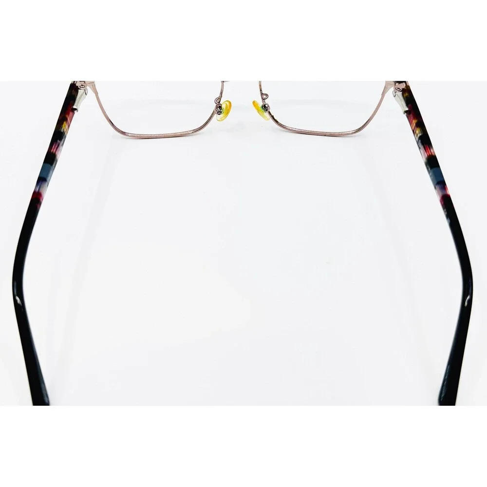 Nicole Miller Eyeglasses Womens Black Rose Gold EVERGREENCG C01 53-16-135